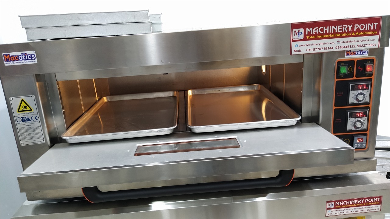 Electric Deck Oven - Stainless Steel, 930x630x400 Mm | Semi-automatic, Digital Timer Control, 220v, 20-300â°c Temperature Range, 1-year Warranty