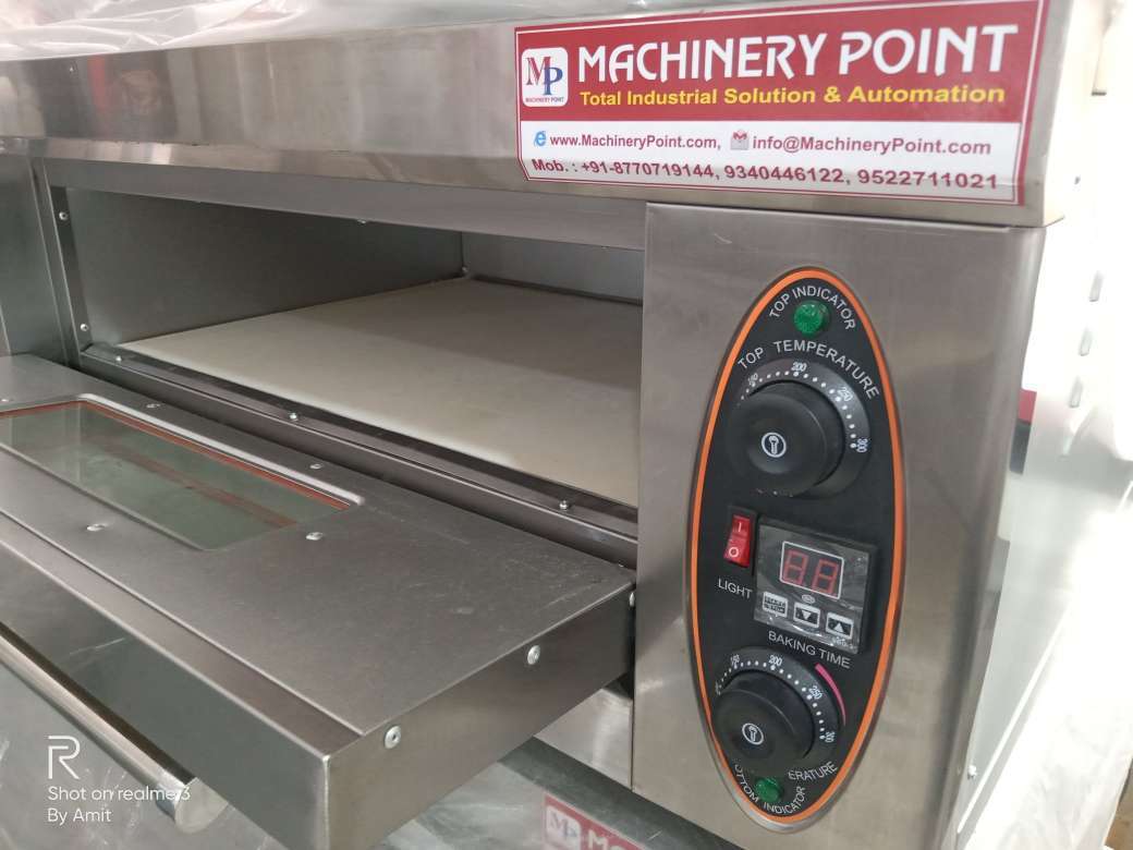 Electric Deck Oven - Stainless Steel, 930x630x400 Mm | Semi-automatic, Digital Timer Control, 220v, 20-300â°c Temperature Range, 1-year Warranty