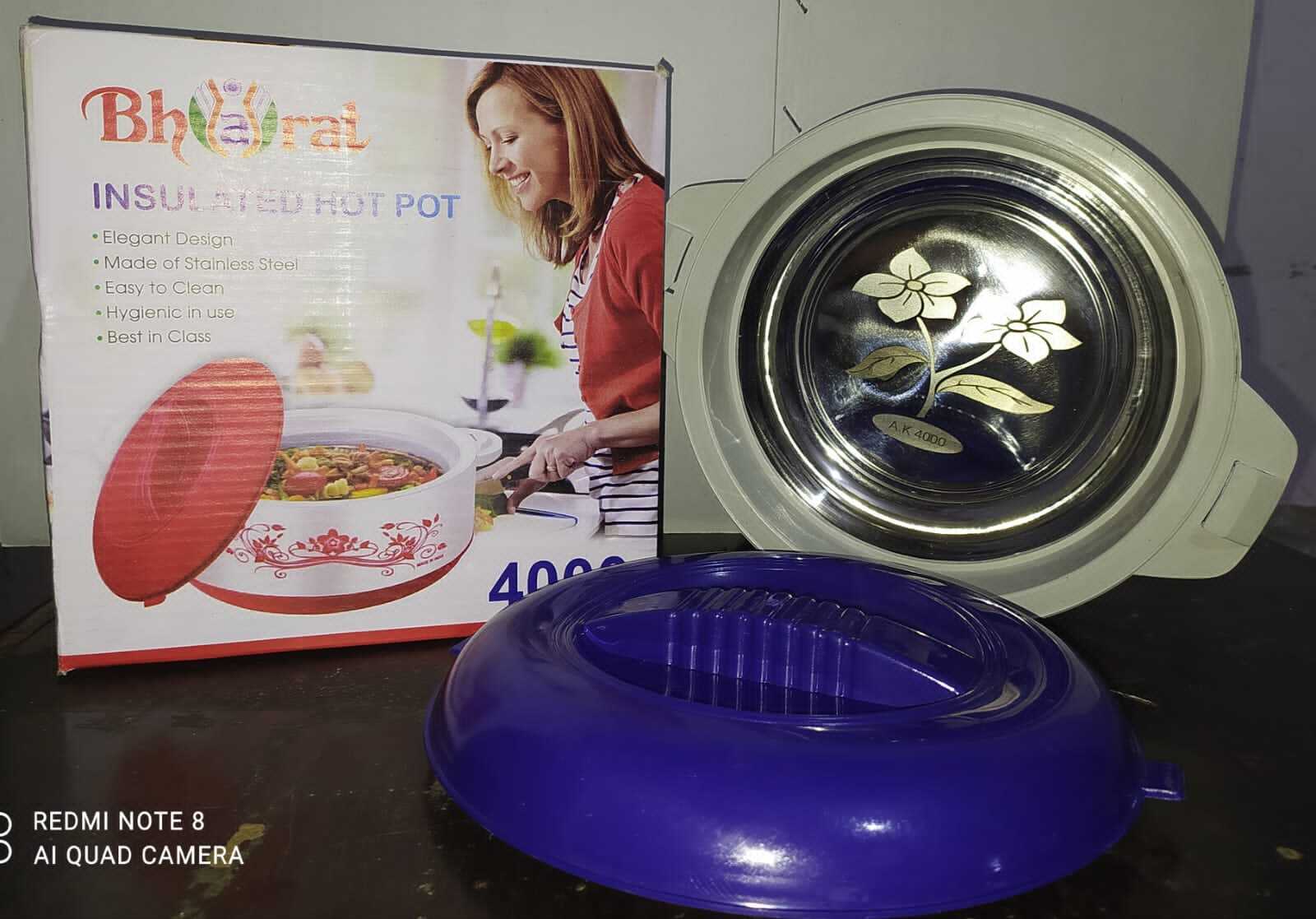 Plastic Hot Pot - Light Brown Stainless Steel | Quantity: 100, Available In All Color Options