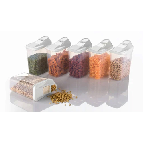 पारदर्शी आसान फ्लो किचन कंटेनर 6 पीस का सेट