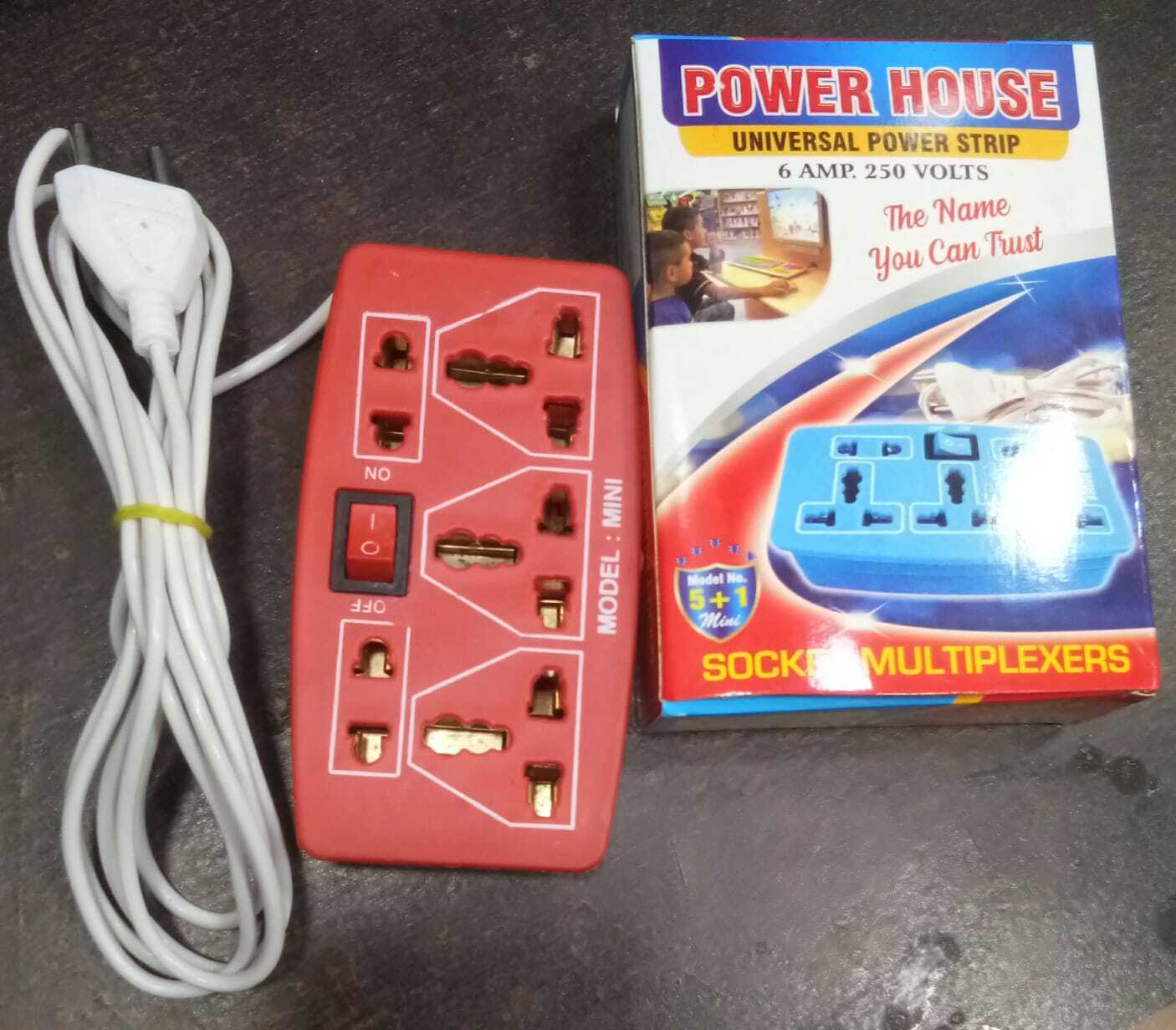 Power Extension Board - Durable & Ergonomic, 6a Rating, 240v With Surge Protection, 4 Universal Sockets, Led Indication, 1.5m Cord Length