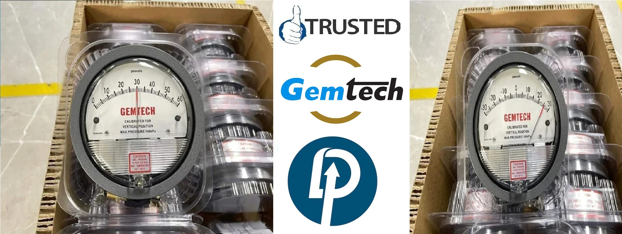 Gemtech- Differential Pressure Gauges Range 0-5 Kilopascal Accuracy: A 2% Of Full Scale (A 3% On A 0