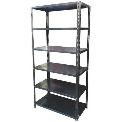 Black Slotted Angle Steel Rack
