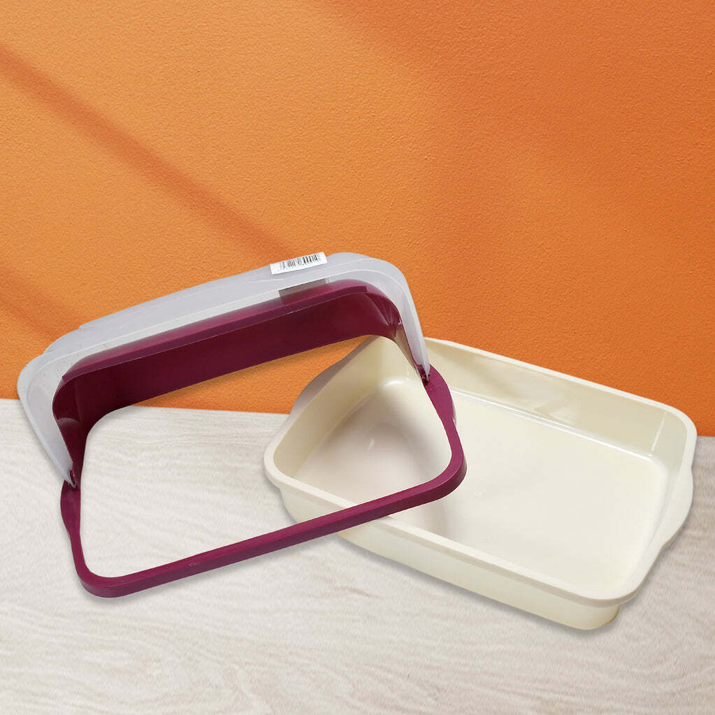 Big Bread Box With Moving Lid Semi Transparent Food Grade Bpa Free (5200) - Plastic, 40x28x25 Cm, Multi/assorted | Ideal For Storing Baked Goods
