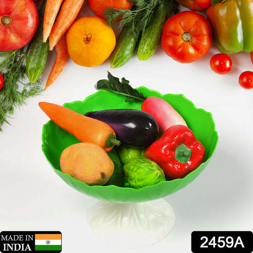 Fruit Storage Basket (2459a) - Plastic, 26x26x18 Cm | Space Saving Design, Multi-functional Bowl For Fruits, Vegetables, And Storage, Easy To Clean