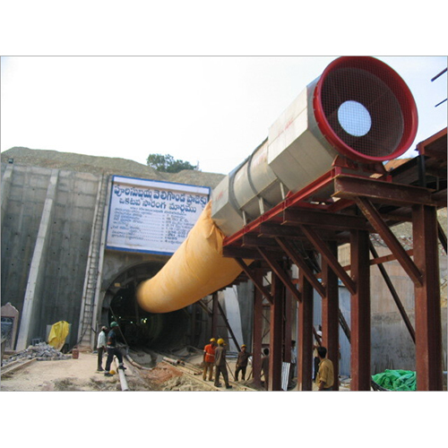 PVC Blower Ducting - Non Porous, FR, Waterproof Polyester Fabric with PVC Coating, Yellow/White, 25-100 Mtrs Lengths, Portable Ventilation Solution