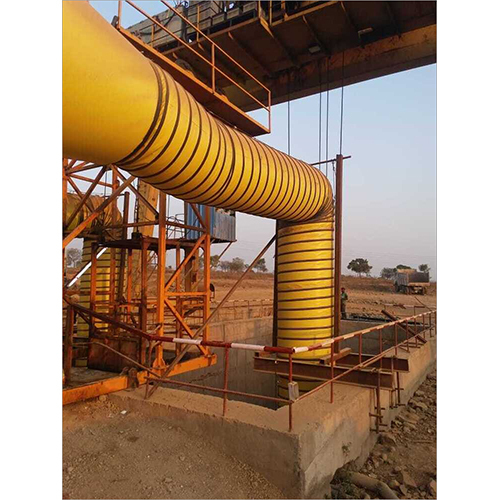 PVC Semirigid Ducting - Heavy Quality Polyester Fabric, 150mm-300mm Pitch, White/Yellow Colors | Free Standing, Industrial Ventilation, Electric Power Mode