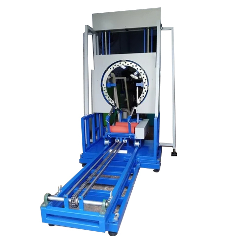 Semi-automatic Vertical Steel Coil Stretch Wrapping Machine