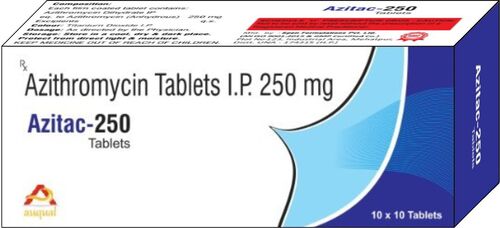 Azithromycin - 250mg Tablets | Effective Anti-Bacterial Treatment for Various Infections, High Quality Standards, Fast Relief, Easy to Take, Dosage As Directed