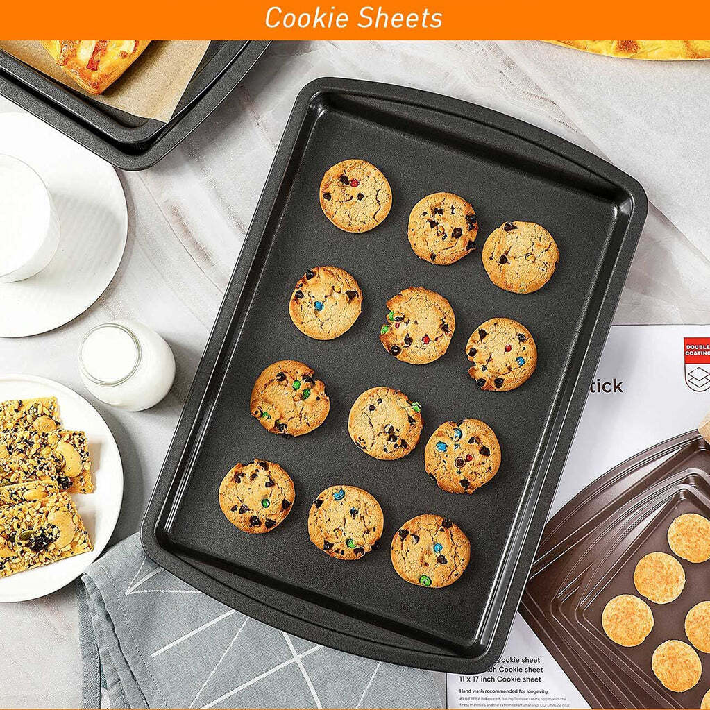 Non-stick Cookie Baking Sheet (7061) - Black, 44x28x2 Cm | Easy Release, Durable Finish For Perfectly Baked Cookies