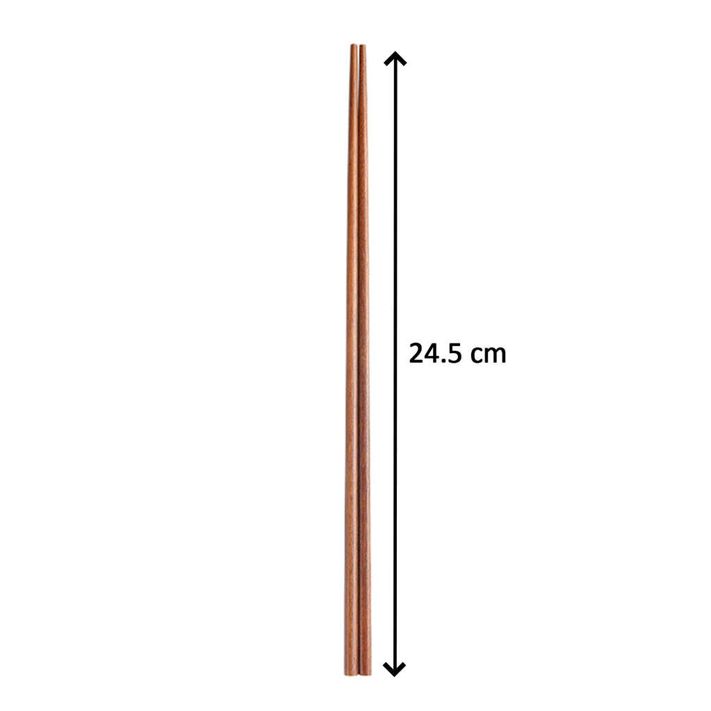 Classic Chopstick For Traditional Japanese Dining - Wooden, 28x10x2 Cm, Brown Color | Perfect For Restaurants, 10 Single Pieces Pack