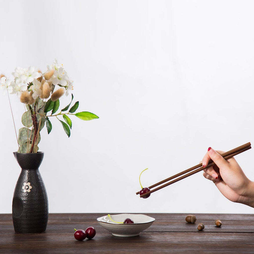 Classic Chopstick For Traditional Japanese Dining - Wooden, 28x10x2 Cm, Brown Color | Perfect For Restaurants, 10 Single Pieces Pack