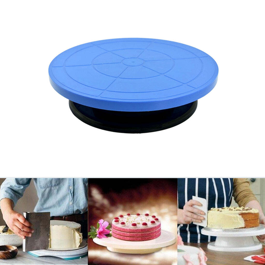 Multi / Assorted Rotate Round Cake Stand For Birthday Party Use (2099b)
