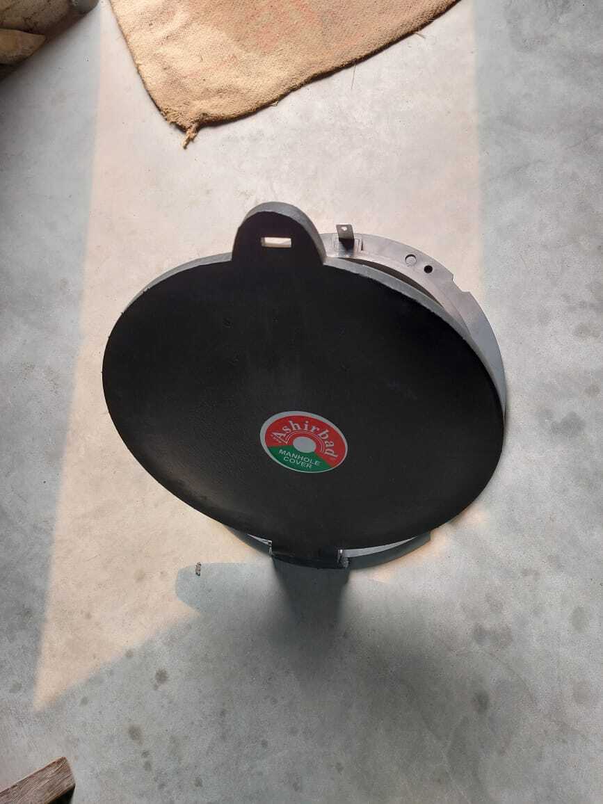 Black 21 Inch Manhole Cover