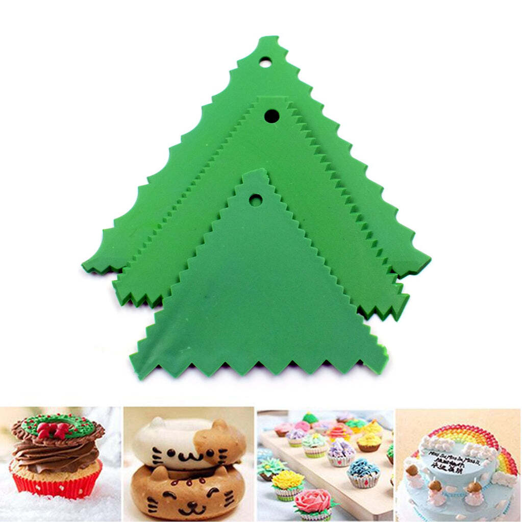 T Shape Scraper For Cake With Edge Cake Decorating Tools (4718) - Size 13x15x2 Cm, Multi-colored | Ideal For Cake Edge Decoration And Smooth Finishing