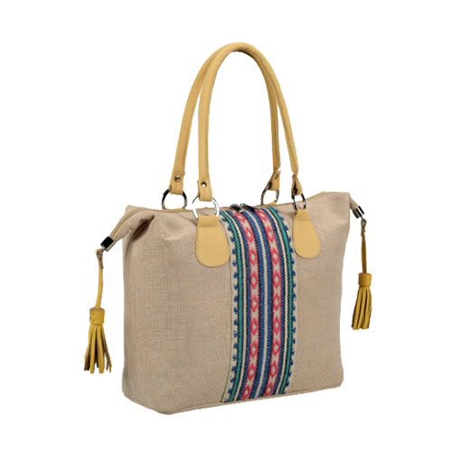 ब्राउन लेडीज़ डिज़ाइनर जूको शॉपिंग बैग