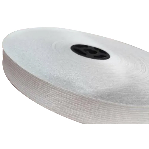 2 Inch Crochet Elastic Tape - 2 Inch Width, Off White Color, Custom Length | Plain Design for Garment Usage