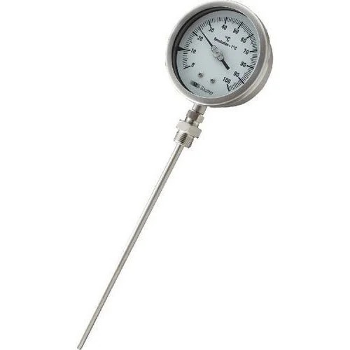 Baumer Bimetallic Temperature Gauge - 100/150 Mm Dial Size, Stainless Steel, Ip65 Rated | Temperature Range As Per Requirement, 1/2" Bsp Connection, Max Operating Pressure 15 Kg/cma