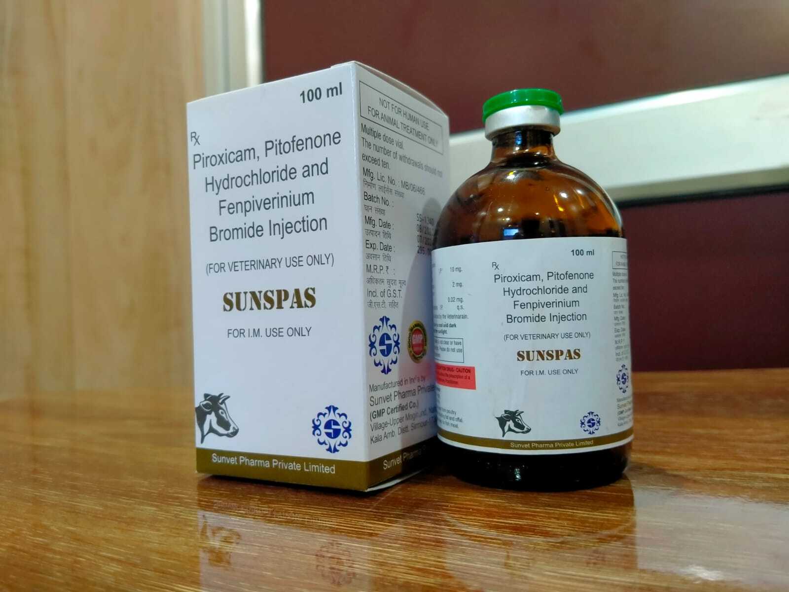 Liquid Piroxicam Pitofenone Hydrochloride And Fenpiverinium Bromide Injection