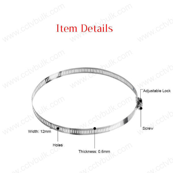 Cctv Ss Ring 100mm - 304 Grade Stainless Steel, -80â°c To +538â°c Temperature Resistance, Self-locking Cable Ties With 185lbs Tensile Strength