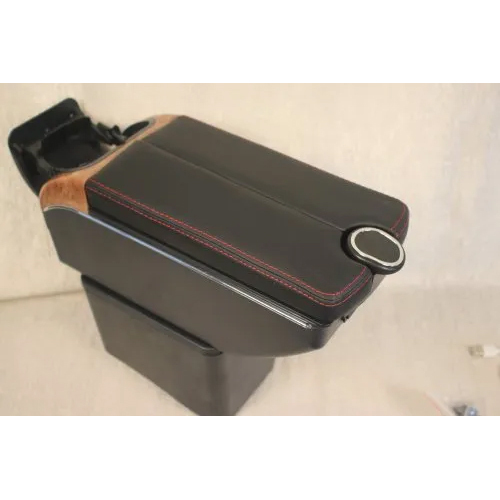 Plastic Universal Luxury Car Armrest - Mercedes Type - Black And Beige.