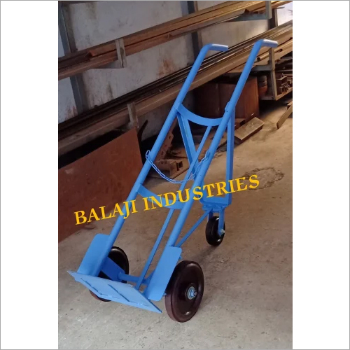 Golden Yellow Single Oxygen Gas Cylinder Trolley