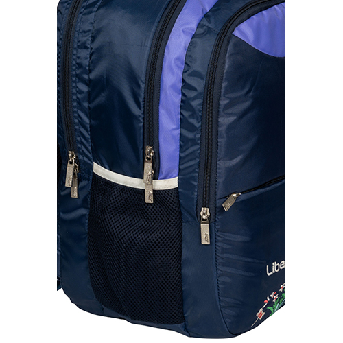 Blue Vvxl Navy Bolt Flower Emb School Bag
