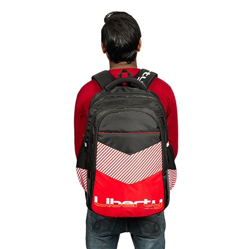 Black Vvxl Half Outline Half Solid School Bag