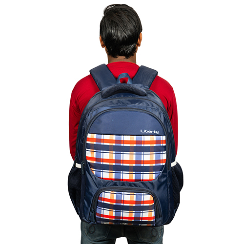 Blue Vvxl Checks School Bag