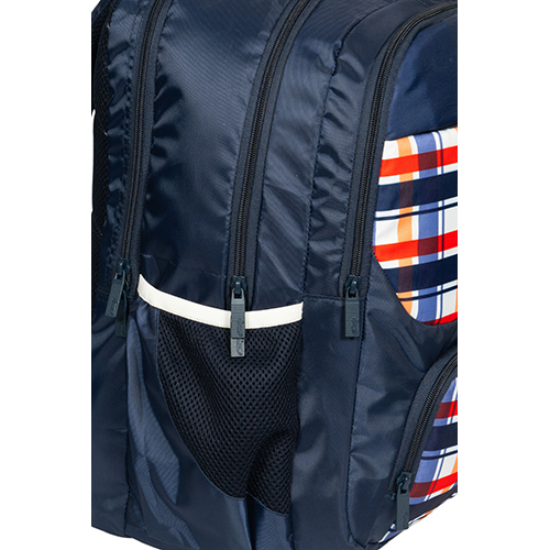 Blue Vvxl Checks School Bag