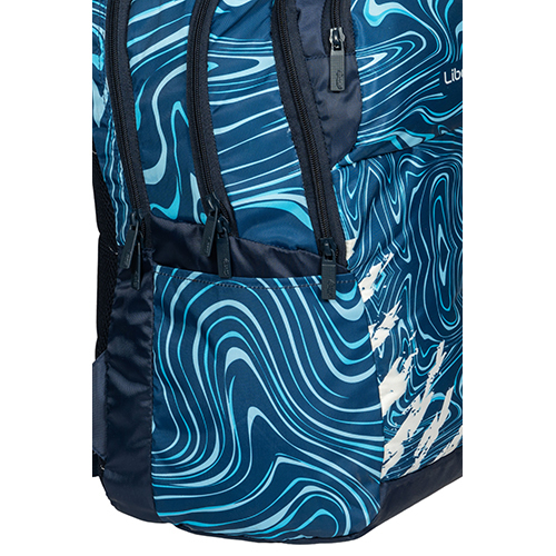 Vvxl Waves School Bag - Canvas Material, Blue Color | Durable Zip Closure, Stylish Design