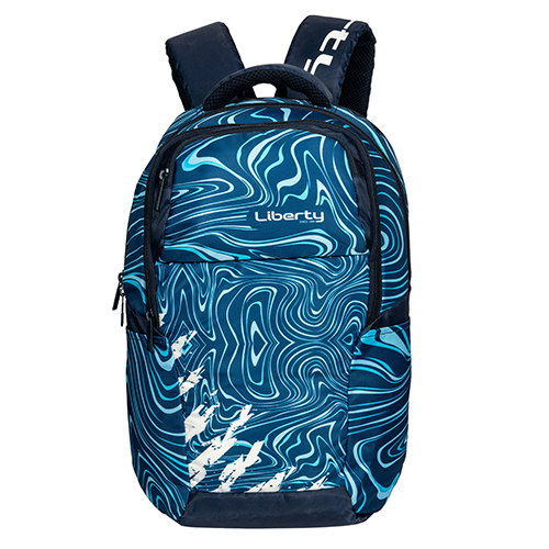 Vvxl Waves School Bag - Canvas Material, Blue Color | Durable Zip Closure, Stylish Design