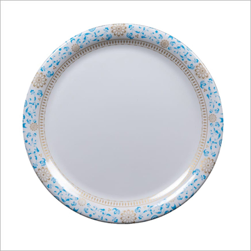 Melamine Plate - 13 Inch , White Design With Glossy Finish | Elegant, Non-toxic, Unbreakable, Ideal For Full Course Meals