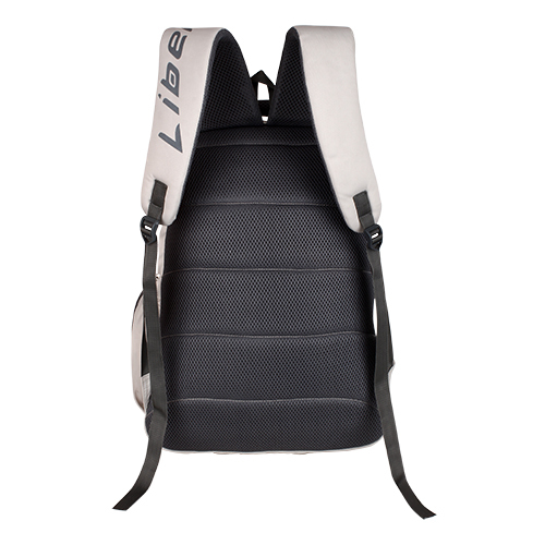 Gray Nylon Beige School Bag