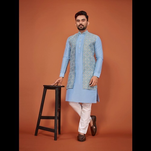 Rayon Jacket Kurta Pajamas