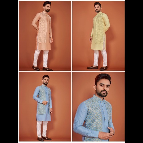 Rayon Jacket Kurta Pajamas