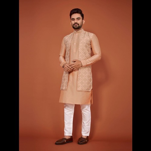 Rayon Jacket Kurta Pajamas