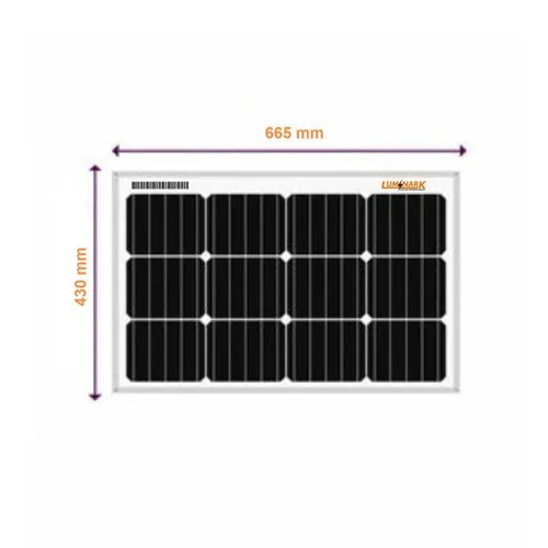 12 V Polycrystalline Solar Panel - 40 W, 36 Cells, 19.25% Efficiency | Aluminium Frame, Easy Installation, Reliable Performance