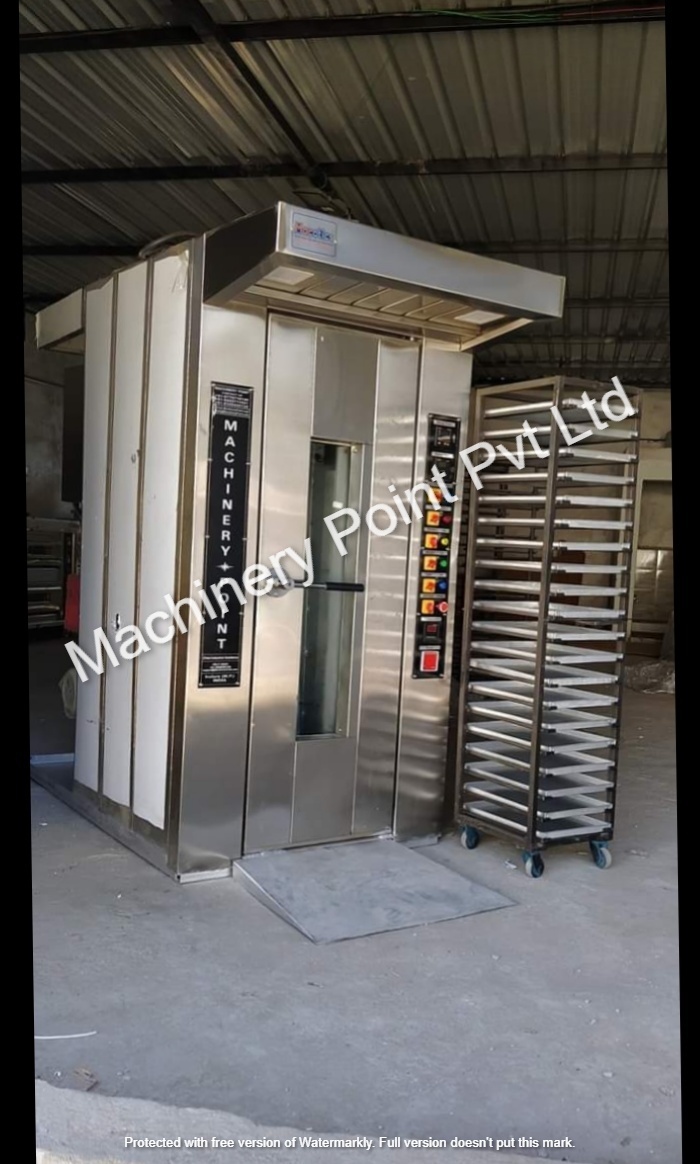 12 Tray Rotary Rack Oven - Color: Silver
