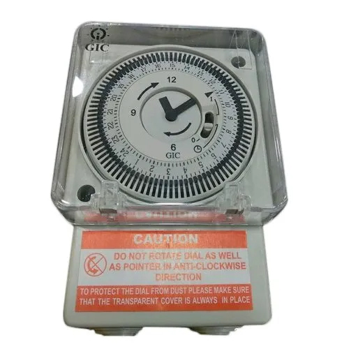 White Three Phase Analog Timer