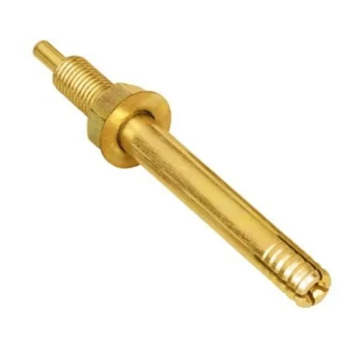 Brass Anchor Bolt - M6-m24, Golden Color, Round Head, High Standard, Grade A, Polished Surface For Industrial & Commercial Use