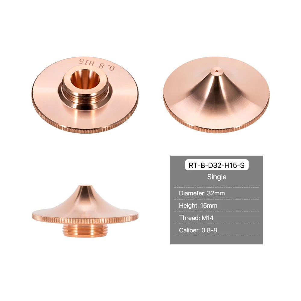 Raytools B Type Laser Cutting Nozzles - Material: Ms