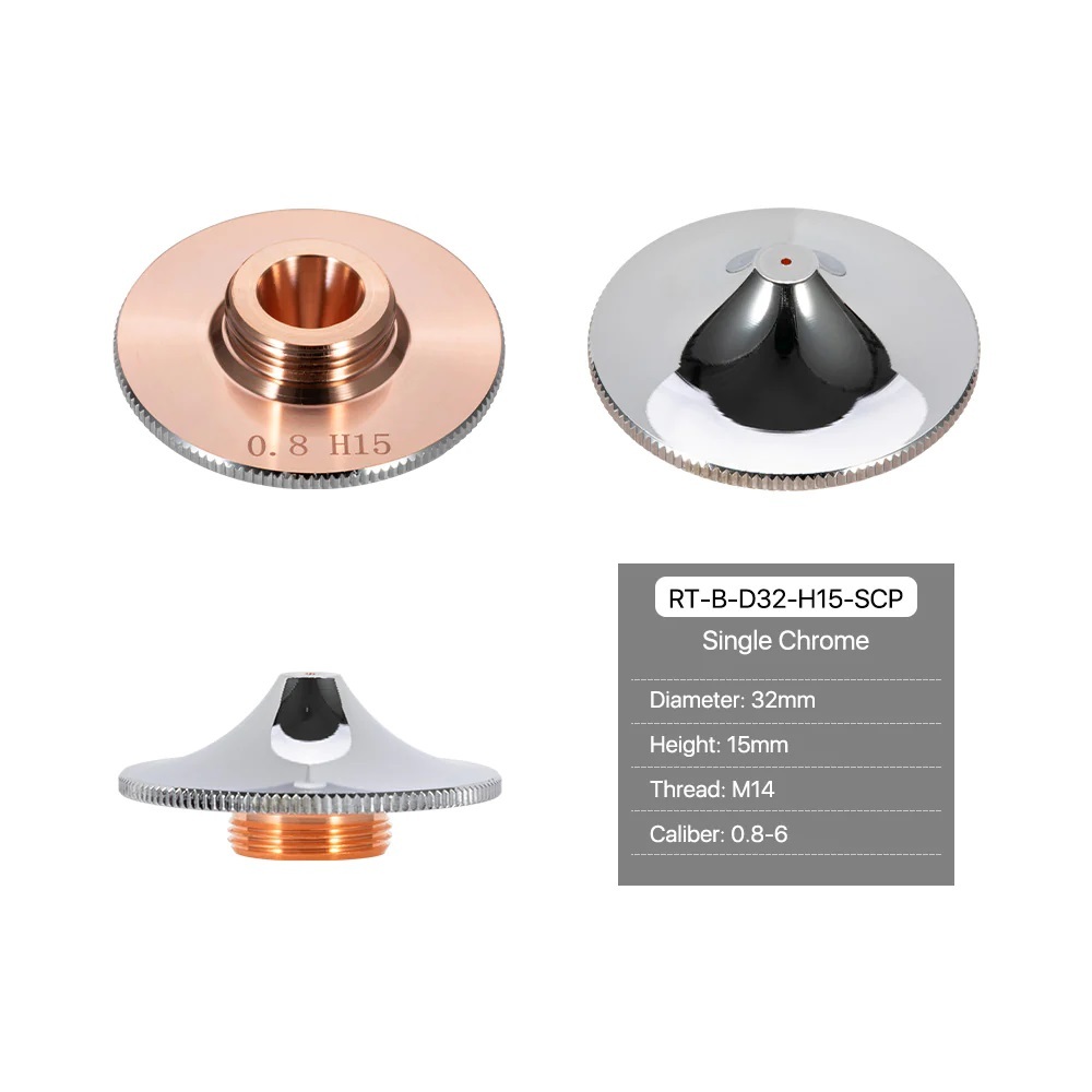 Raytools B Type Laser Cutting Nozzles - Material: Ms