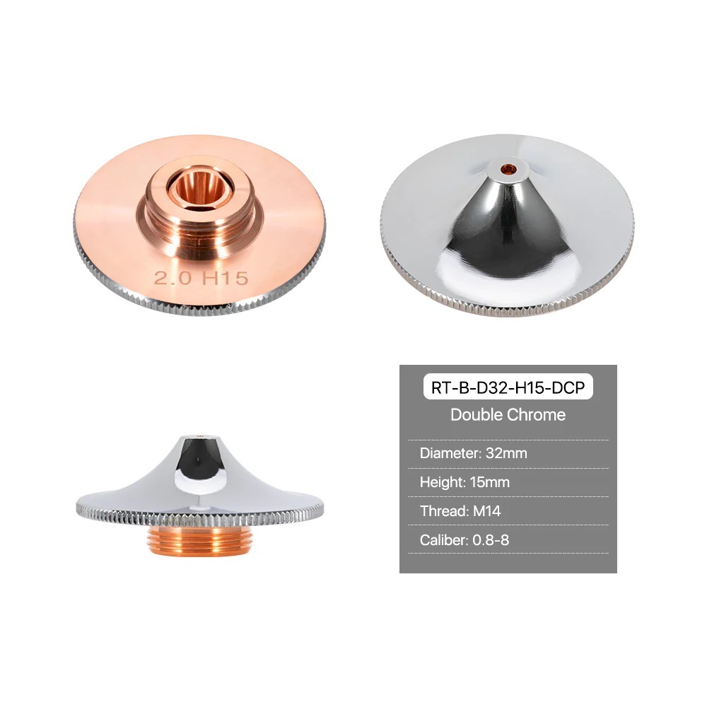 Raytools B Type Laser Cutting Nozzles - Material: Ms