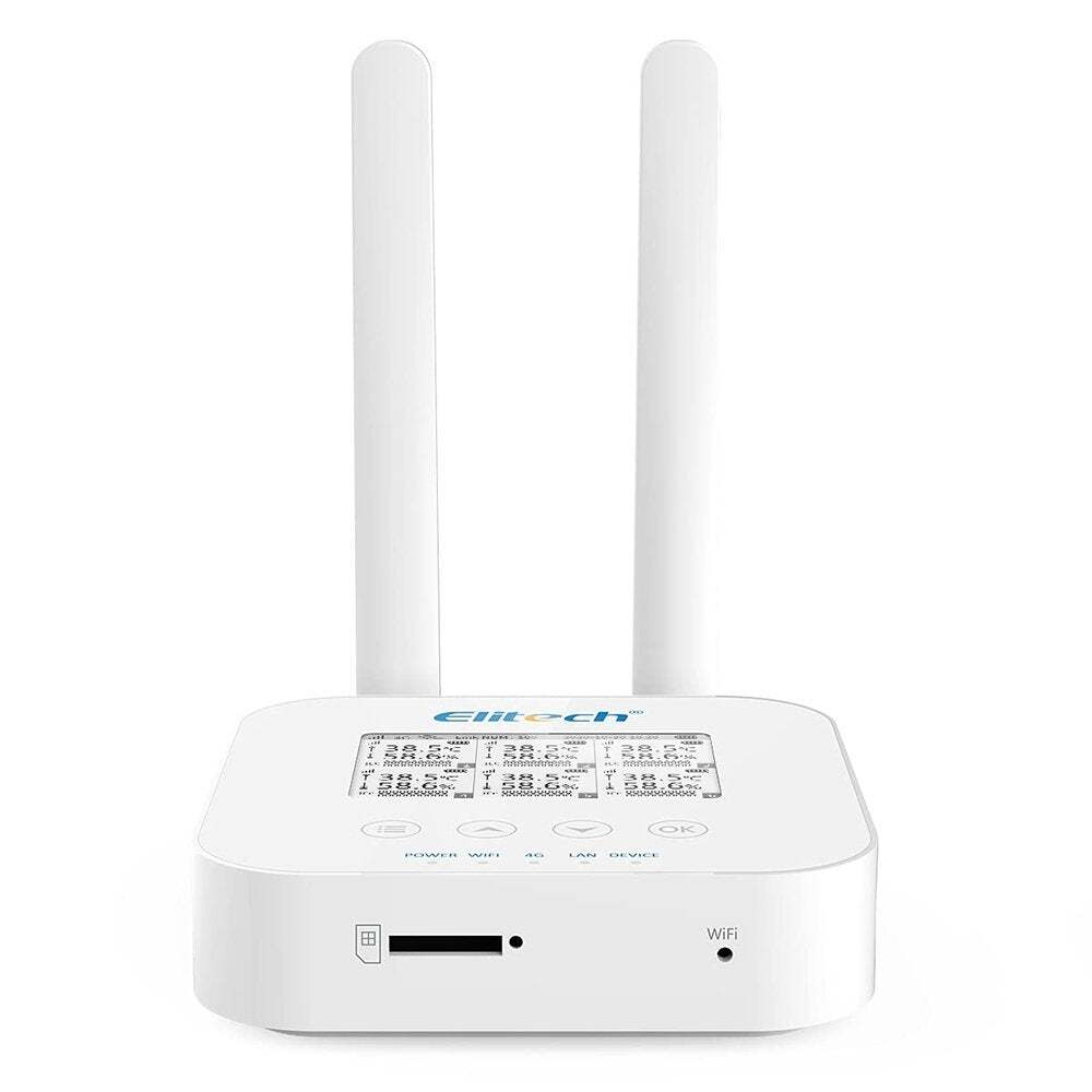 White Elitech Rcw-3000 Rcw-3200 Wifi 4g Wireless Temperature Humidity Monitoring System