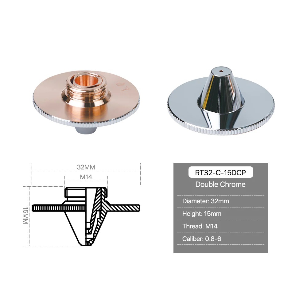 Raytools C Type Laser Cutting Nozzles - Metals Type: Copper