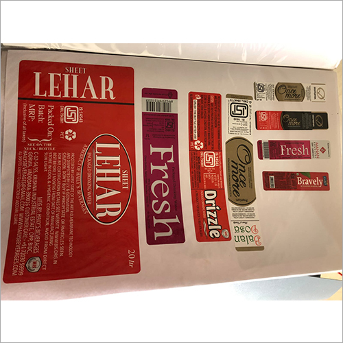 Food Product Adhesive Labels - Color: White