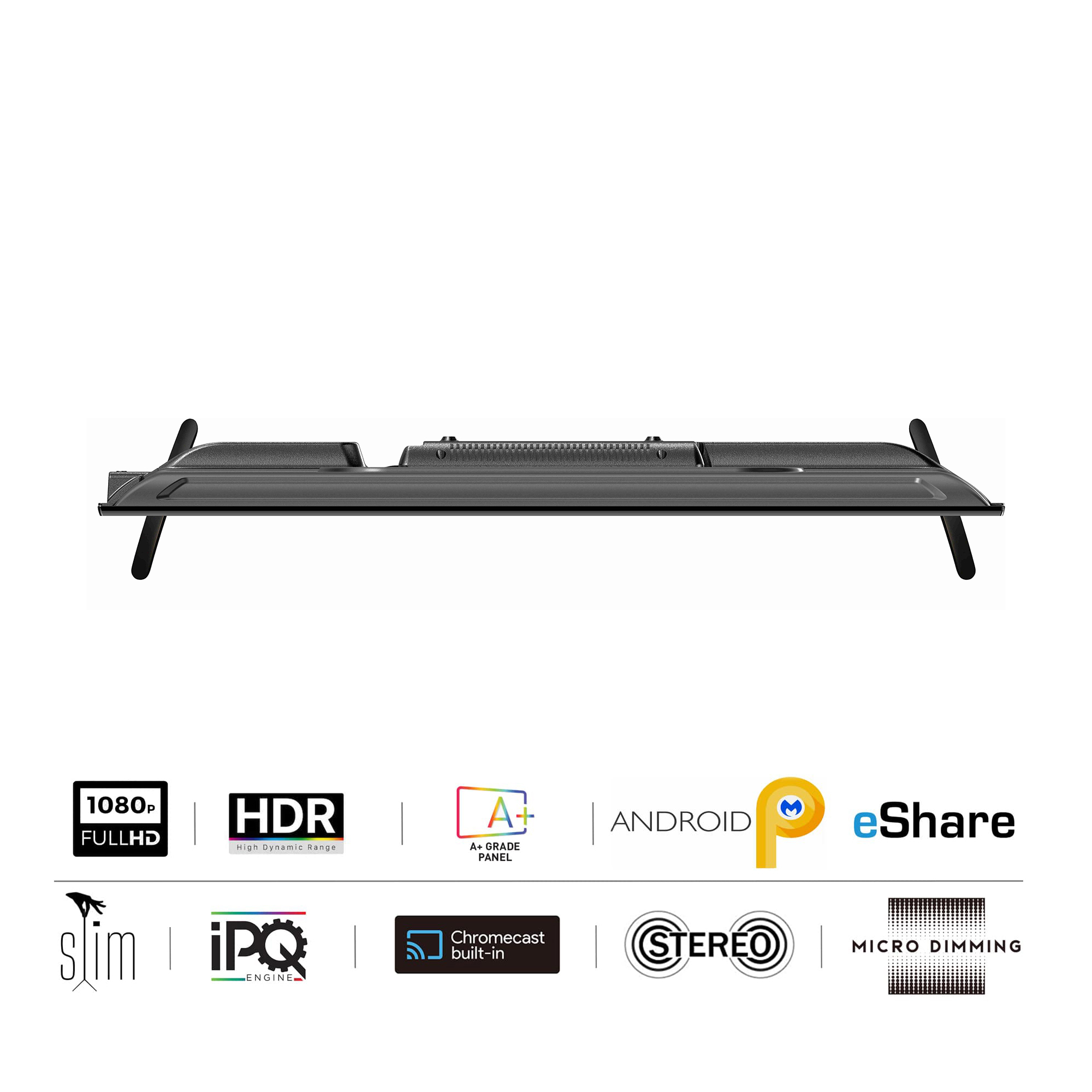 Dyanora 108 Cm (43 Inch) Full Hd Led Smart Android Tv (Dy-ld43f3s) - Color: Black