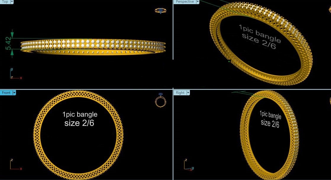 Natural Diamond Double Line Diamond Bangle Diamond Carat Weight: 9.83 Carat