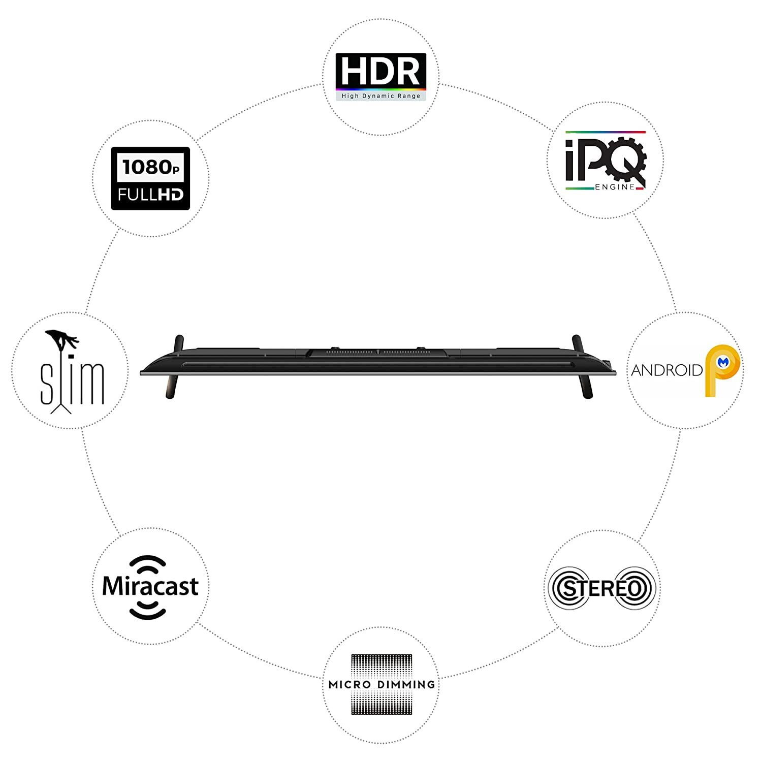 Black Dyanora 127 Cm (50 Inch) Ultra Hd (4k) Led Smart Android Tv (Dy-ld50u2s)